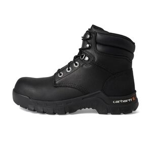 Carhartt Black Leather Work Boots with Padded Ankle